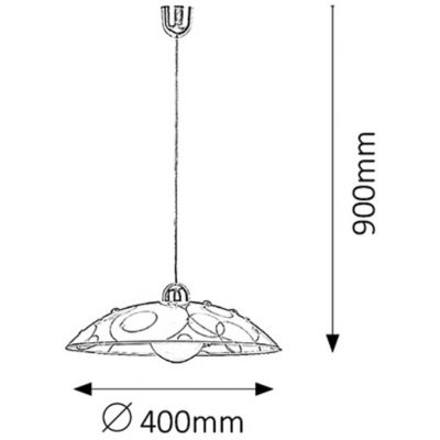 Rabalux Jolly lampa wisząca 1x60 W biała 1864