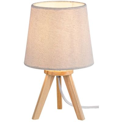 Rabalux Lychee lampa stołowa 1x25W szary/buk 2068