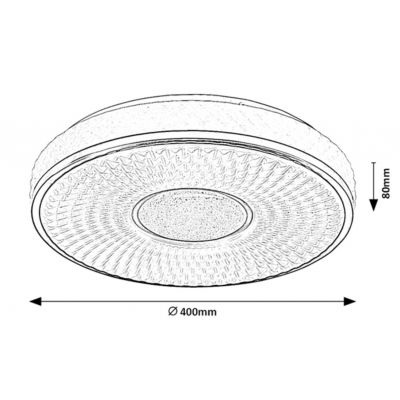 Rabalux Sedona plafon 1x24W LED biały/czarny 2119