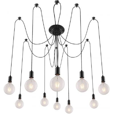 Rabalux Caspar lampa wisząca 10x60 W czarna 2224