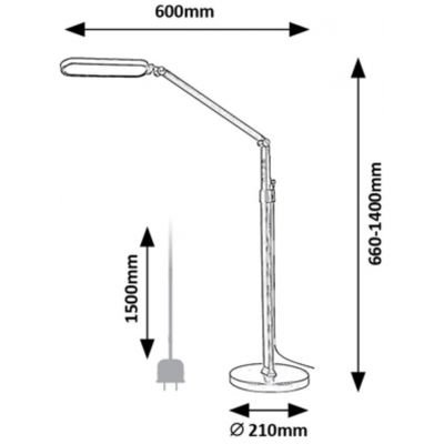 Rabalux Draco lampa stojąca 1x13 W biała-czarna 2310