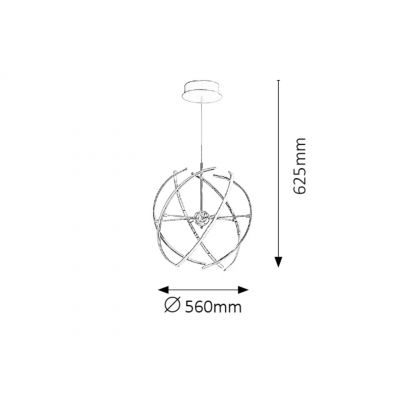 Rabalux Alyson lampa podsufitowa 1x48W LED chrom 2433