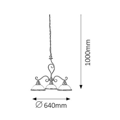 Rabalux Elisett lampa wisząca 3x60 W brązowa 2753