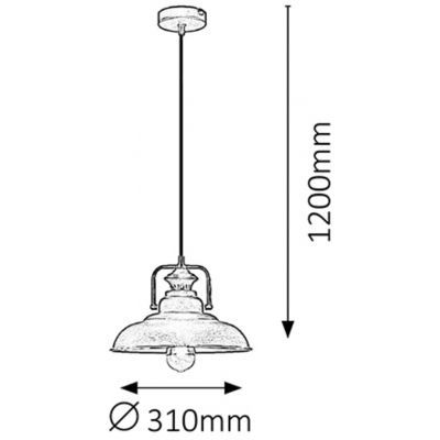 Rabalux Kyle lampa wisząca 1x60 W brązowa 2930