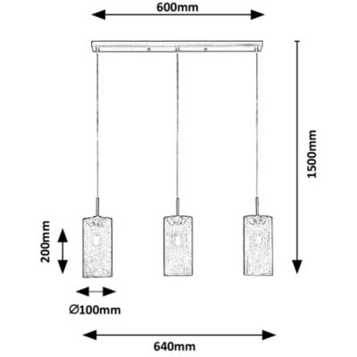 Rabalux Callia lampa wisząca 3x25W popielata 3019