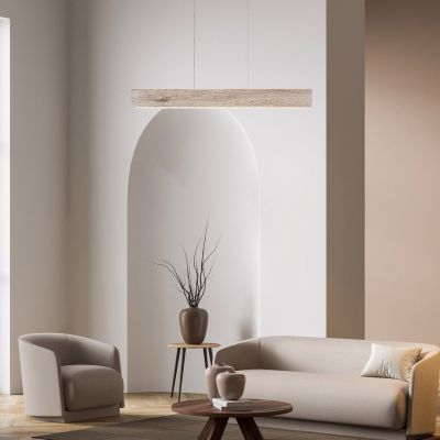 Rabalux Cinnamon lampa wisząca 1x34W LED biały/dąb 3091