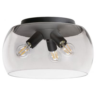 Rabalux Ursula lampa podsufitowa 3x40W czarny/przydymiony 3189