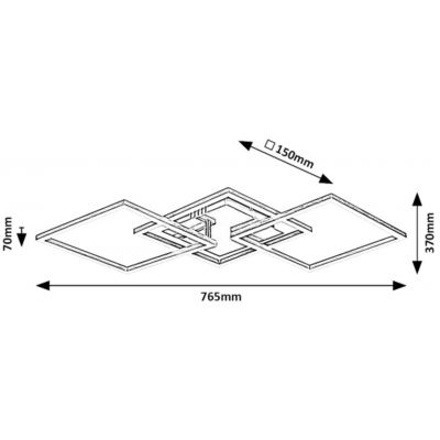 Rabalux Sigurd lampa podsufitowa 3x43W LED chrom/biały 3200