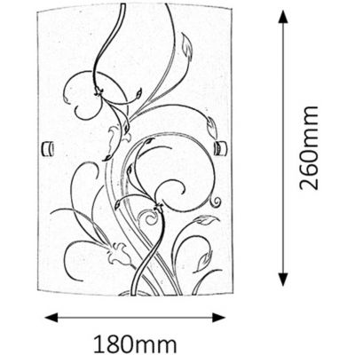 Rabalux Elina kinkiet 1x60 W biały-czarny-wzór 3691