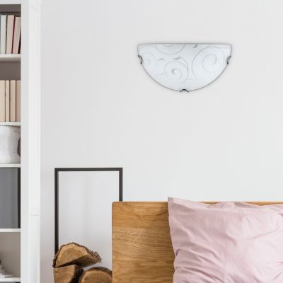 Rabalux Harmony kinkiet 1x60 W biały-wzór 3851