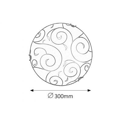 Rabalux Harmony plafon 1x60 W biały-chrom-wzór 3852