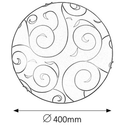 Rabalux Harmony plafon 2x60 W biały-chrom-wzór 3853