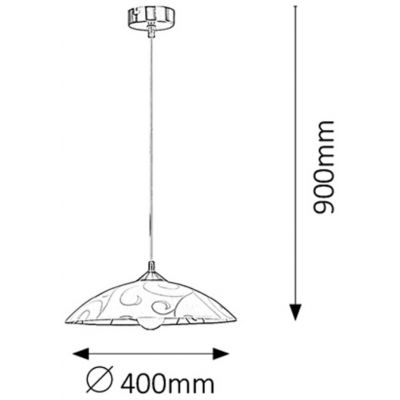 Rabalux Harmony lampa wisząca 1x60 W biała 3856