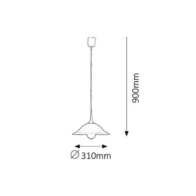 Rabalux Alabastro lampa wisząca 1x60 W biała 3905