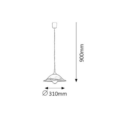 Rabalux Alabastro lampa wisząca 1x60 W brązowa 3955