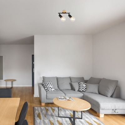 Rabalux Pablo lampa podsufitowa 2x40 W czarna 3977