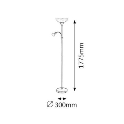 Rabalux lampa stojąca 2x60 W brązowa 4019