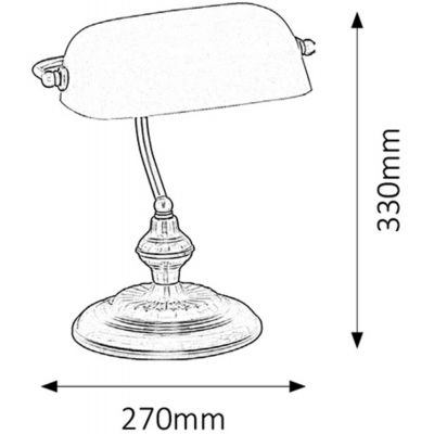 Rabalux Bank lampa biurkowa 1x60W biała/chrom 4037