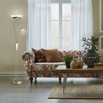 Rabalux Gamma lampa stojąca 1x230W + 1x40W W brąz antyczny 4078