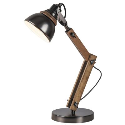 Rabalux Aksel lampa biurkowa 1x15W antracyt/buk 4199