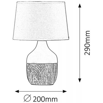Rabalux Yvette lampa stołowa 1x40W beżowy/biały 4370