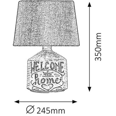 Rabalux Petra lampa stołowa 1x40W popielaty/beżowy 4386