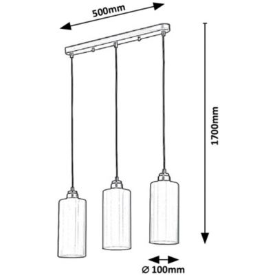 Rabalux Panthea lampa wisząca 3x40W złoty/biały 4480