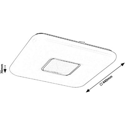 Rabalux Tayla plafon 1x72W chrom/biały 4634