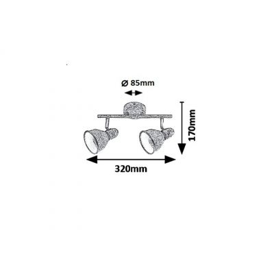 Rabalux Thelma lampa podsufitowa 2x40 W srebrna 5387