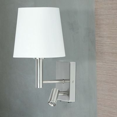 Rabalux Harvey kinkiet 1x3W/1x40W chrom/satyna/biały 6539
