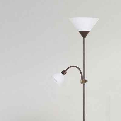 Rabalux Action lampa stojąca 100W/25W brązowa/biała 4188