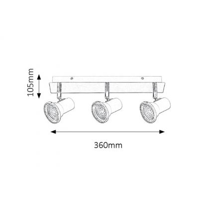 Rabalux Steve lampa podsufitowa 3x15 W chrom 5499
