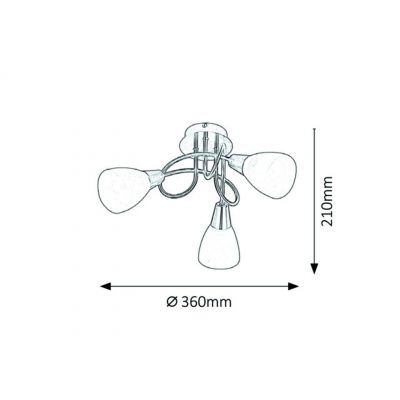 Rabalux Jenna lampa podsufitowa 3x40 W brązowa 5533