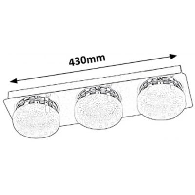 Rabalux Hilary lampa podsufitowa 3x15 W biała-chrom 5663