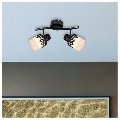 Rabalux Lacey lampa podsufitowa 2x40W czarny/biały 5342