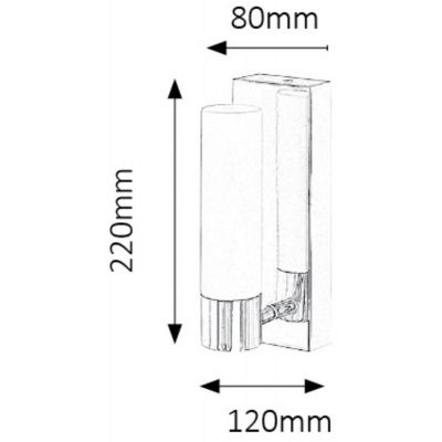 Rabalux Jim kinkiet 1x5W chrom/szkło białe 5749