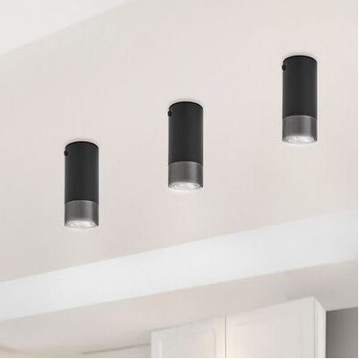 Rabalux Zircon lampa podsufitowa 1x5W czarny mat/srebrny 5074
