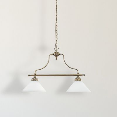 Rabalux Marian lampa wisząca 2x60W mosiądz/biała 2707