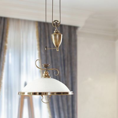 Rabalux Elisett lampa wisząca 1x60W mosiądz/biała 2756