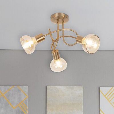 Rabalux Holly lampa podsufitowa 3x40W mosiądz/bursztynowy 5548