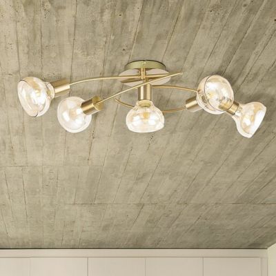 Rabalux Holly lampa podsufitowa 5x40W mosiądz/bursztynowy 5552