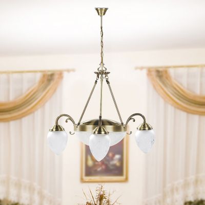 Rabalux Annabella lampa wisząca 3x40W+2x60W mosiądz/biała 8633