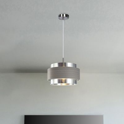 Rabalux Basil lampa wisząca 1x40W chrom/szary dąb 5383