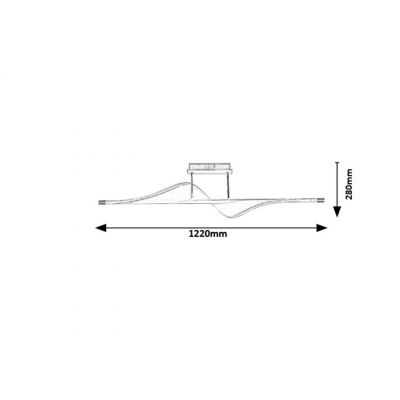 Rabalux Falcon lampa podsufitowa 1x27W LED chrom/biała 5917