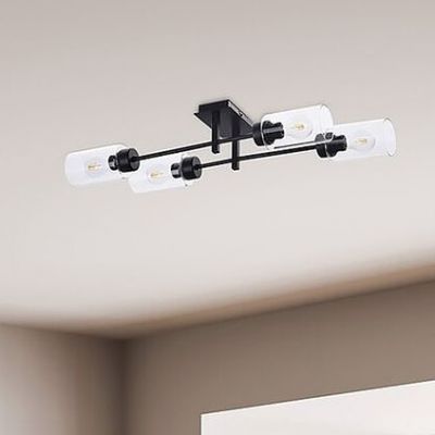 Rabalux Prudence lampa podsufitowa 4x40W czarny/przezroczysty 2672