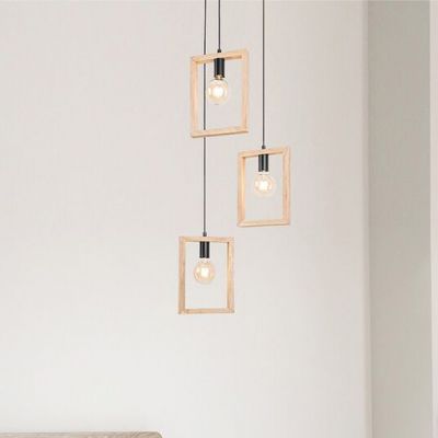Rabalux Indigo lampa wisząca 3x40W czarny/buk 2293