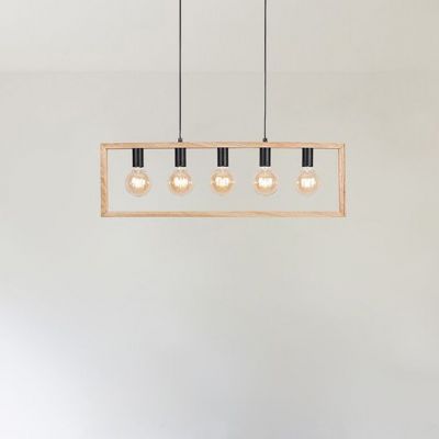 Rabalux Indigo lampa wisząca 5x40W czarny/buk 2294