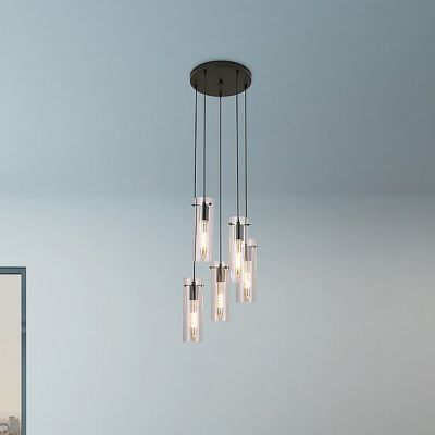 Rabalux Acantha lampa wisząca 5x60W czarny/przezroczysty 5260