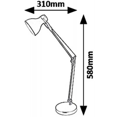 Rabalux Carter lampa biurkowa 1x11 W czarna 6408