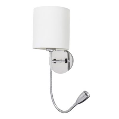 Rabalux Larkin kinkiet 1x40 W 1x3W LED biały-chrom 6529